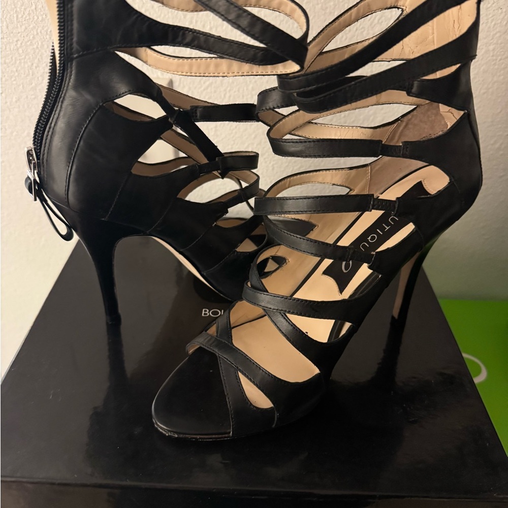 Boutique 9 Elegant Black Strappy Heels